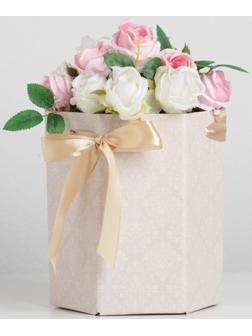 Коробка складная шестигранник «Классический узор», 17 х 14,8 х 19,5 см