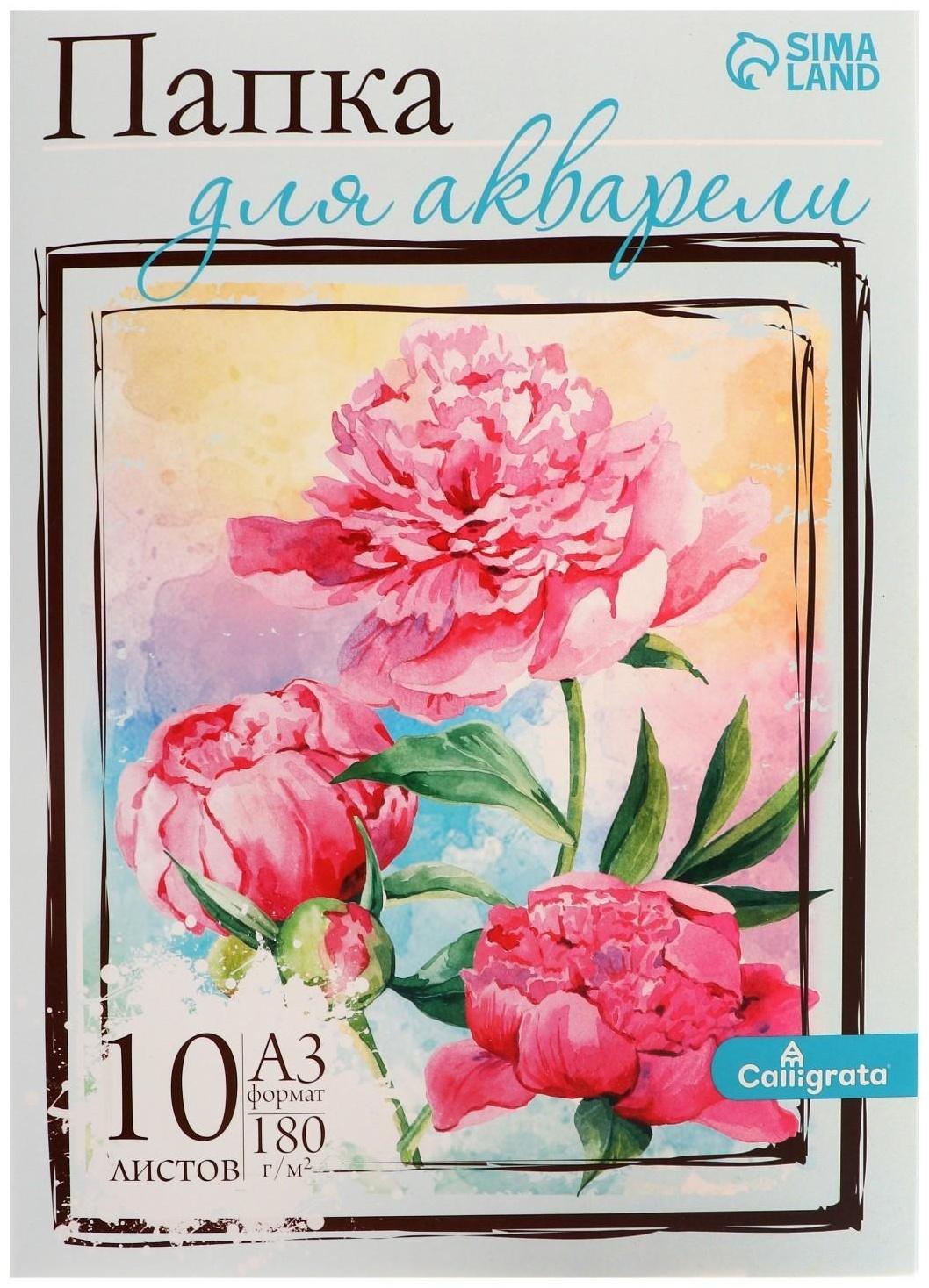 Папка для акварели А3, 10 листов 