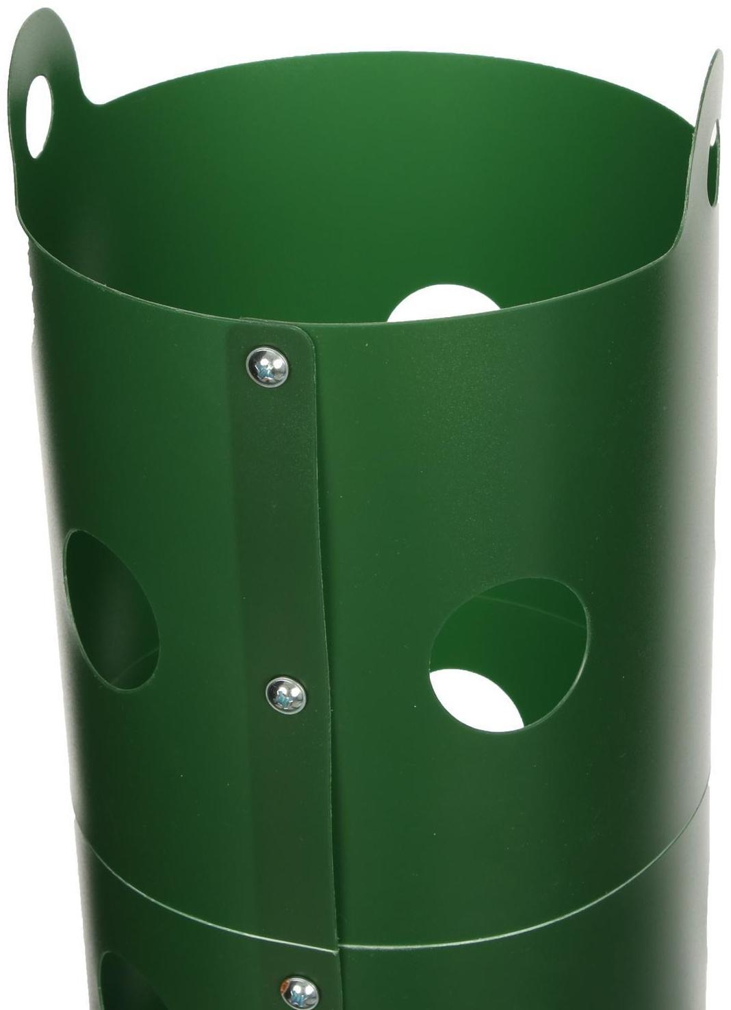 Клумба «Цветочная колонна», d = 17 см, h = 70 см, зелёная