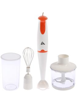 Блендер Luazon LBR-01, погружной, 500 Вт, 0.5/0.6 л, 2 скорости, оранжевый