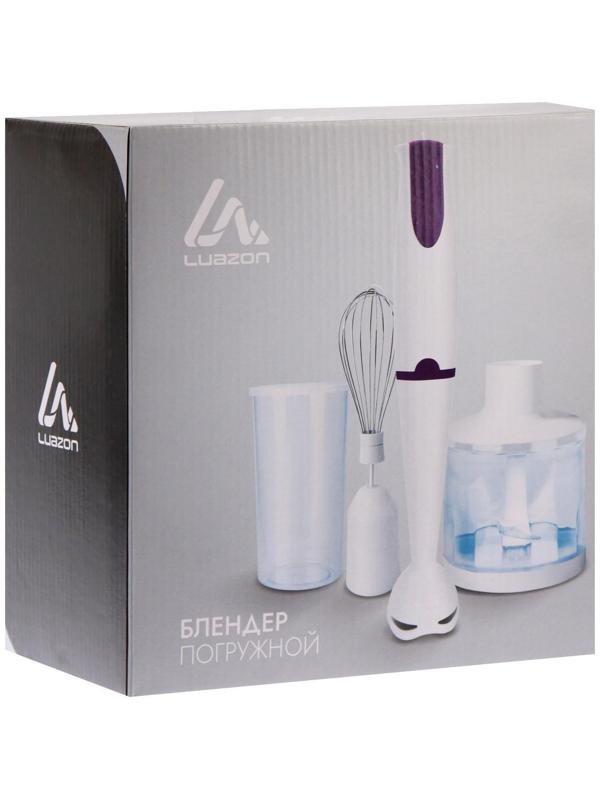Блендер Luazon LBR-01, погружной, 500 Вт, 0.5/0.6 л, 2 скорости, оранжевый