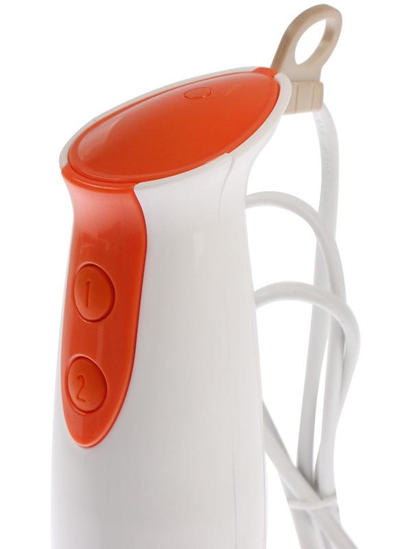 Блендер Luazon LBR-01, погружной, 500 Вт, 0.5/0.6 л, 2 скорости, оранжевый