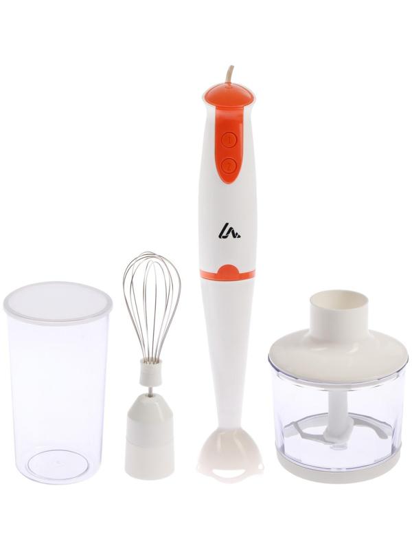 Блендер Luazon LBR-01, погружной, 500 Вт, 0.5/0.6 л, 2 скорости, оранжевый