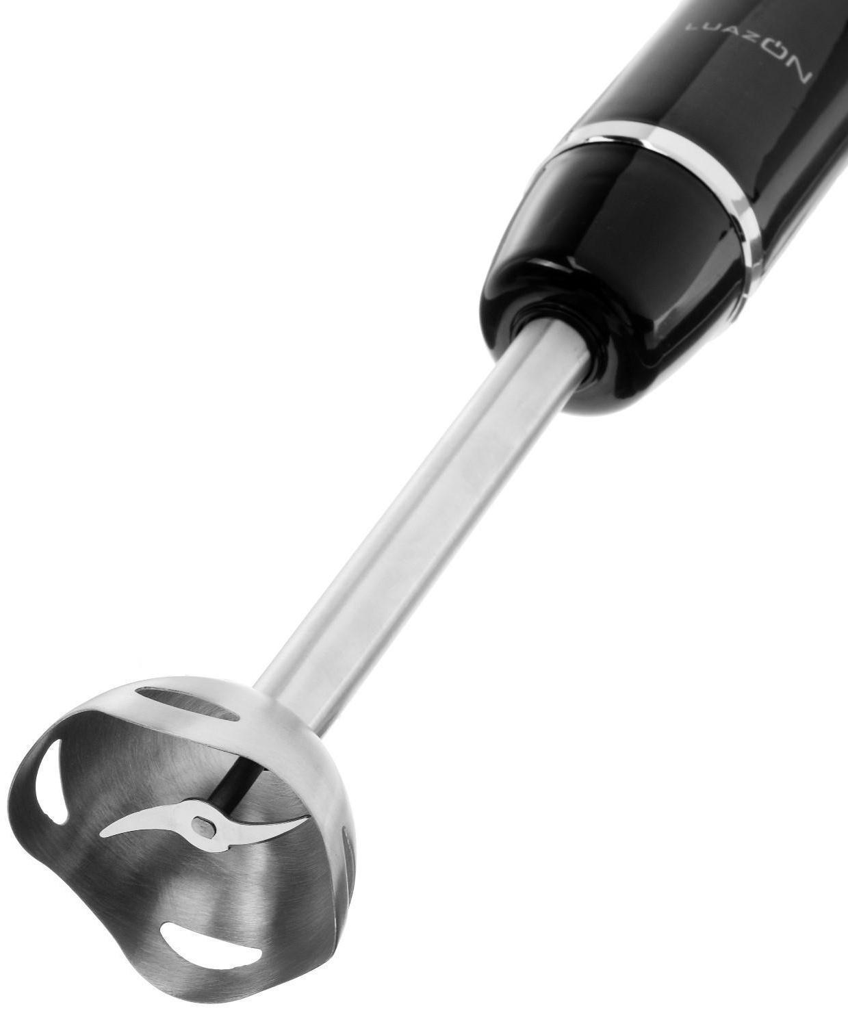 Блендер Luazon LBR-02, погружной, 650 Вт, 0.3/0.6 л, 3 скорости, чёрный