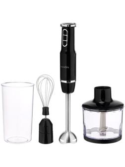 Блендер Luazon LBR-02, погружной, 650 Вт, 0.3/0.6 л, 3 скорости, чёрный