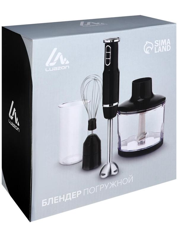 Блендер Luazon LBR-02, погружной, 650 Вт, 0.3/0.6 л, 3 скорости, чёрный