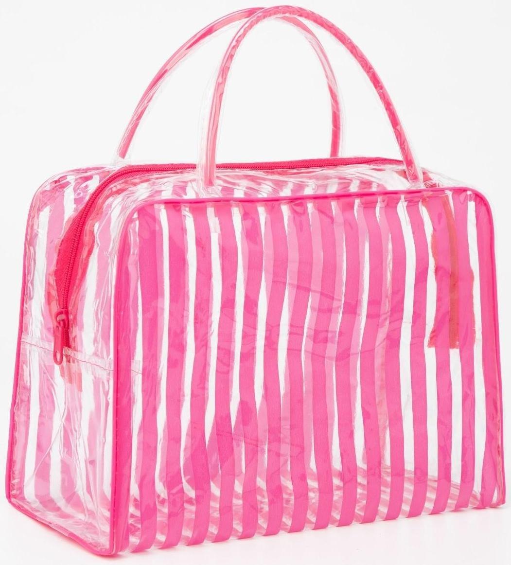 Косметичка на молнии, цвет розовый