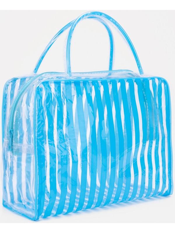 Косметичка на молнии, цвет голубой