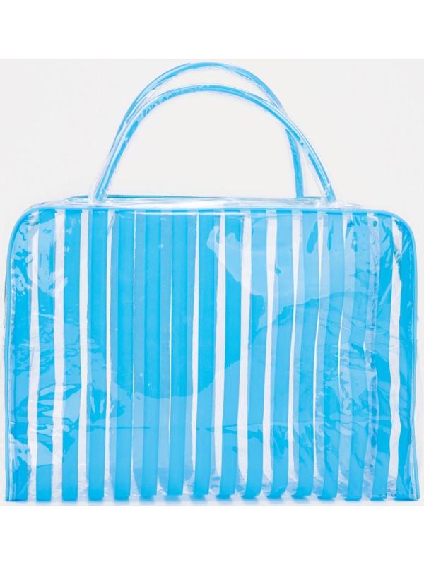 Косметичка на молнии, цвет голубой