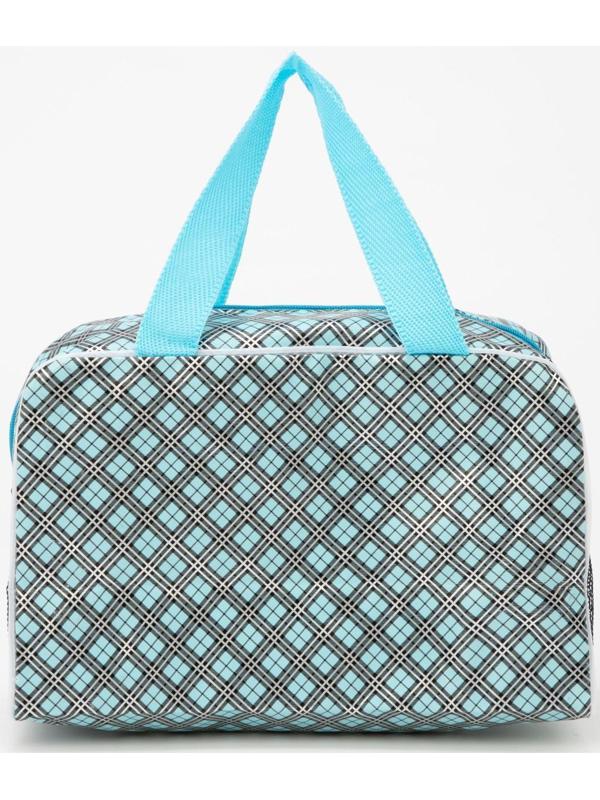 Косметичка на молнии, цвет голубой