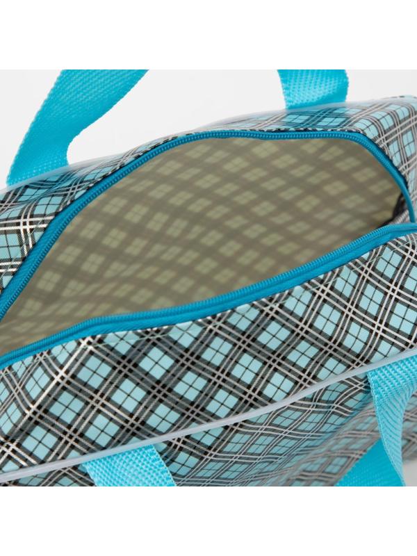 Косметичка на молнии, цвет голубой