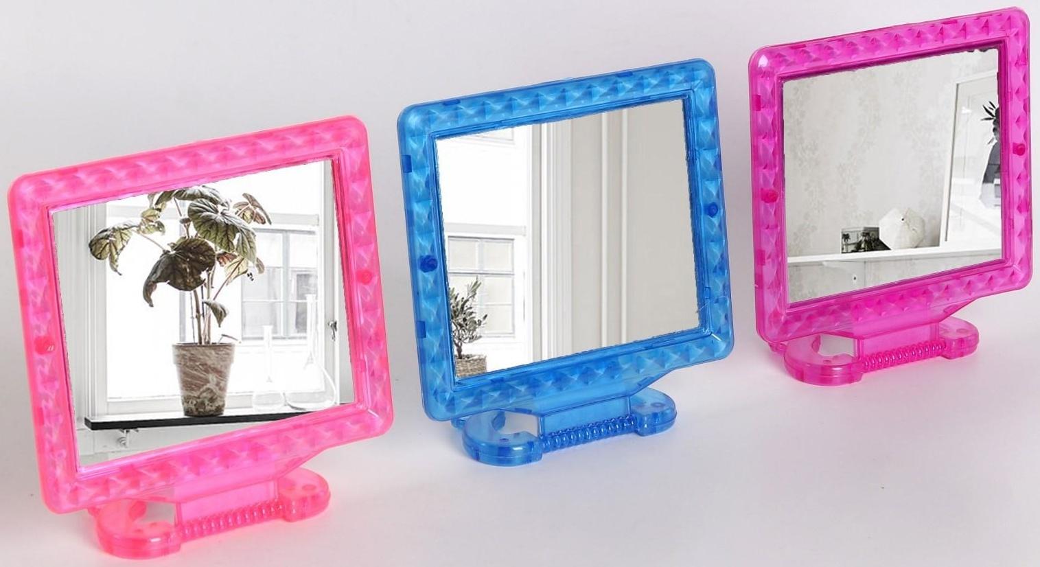 Зеркало складное-подвесное, с рамкой под фотографию, зеркальная поверхность 11 × 9 см, цвет МИКС