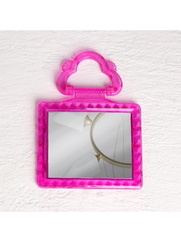 Зеркало складное-подвесное, с рамкой под фотографию, зеркальная поверхность 11 × 9 см, цвет МИКС