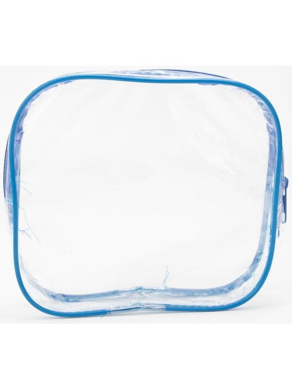 Косметичка на молнии, цвет голубой