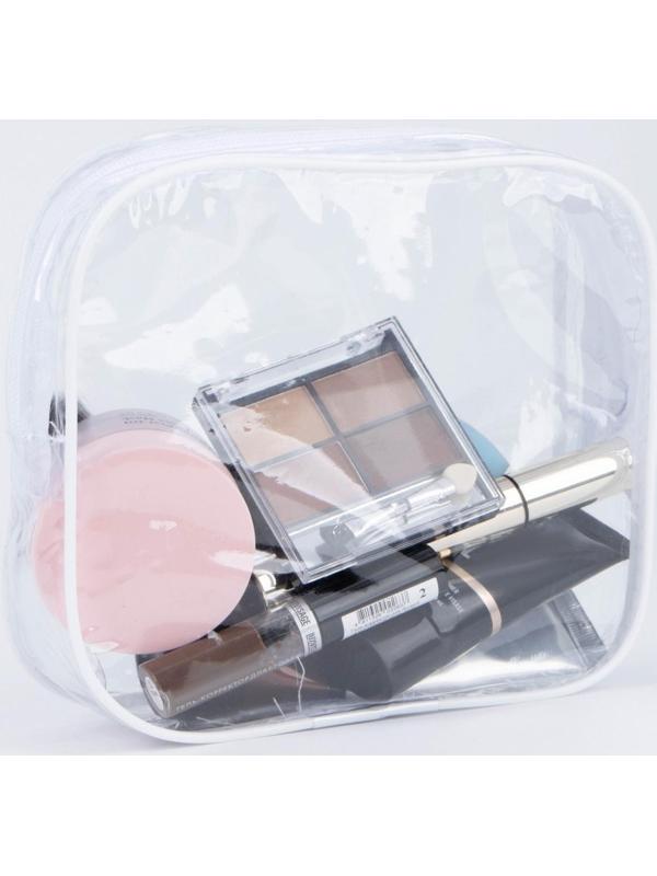 Косметичка на молнии, цвет белый