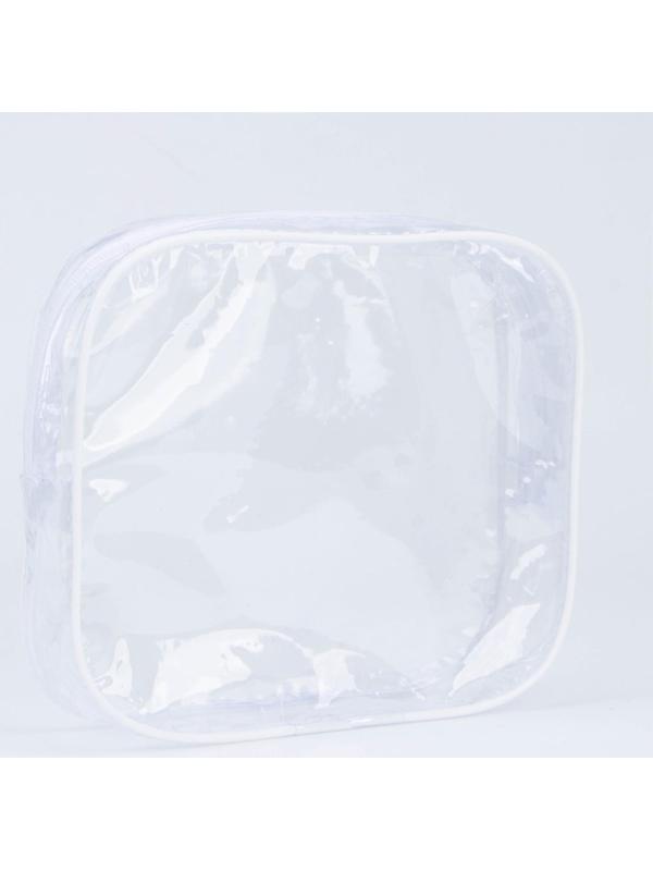 Косметичка на молнии, цвет белый