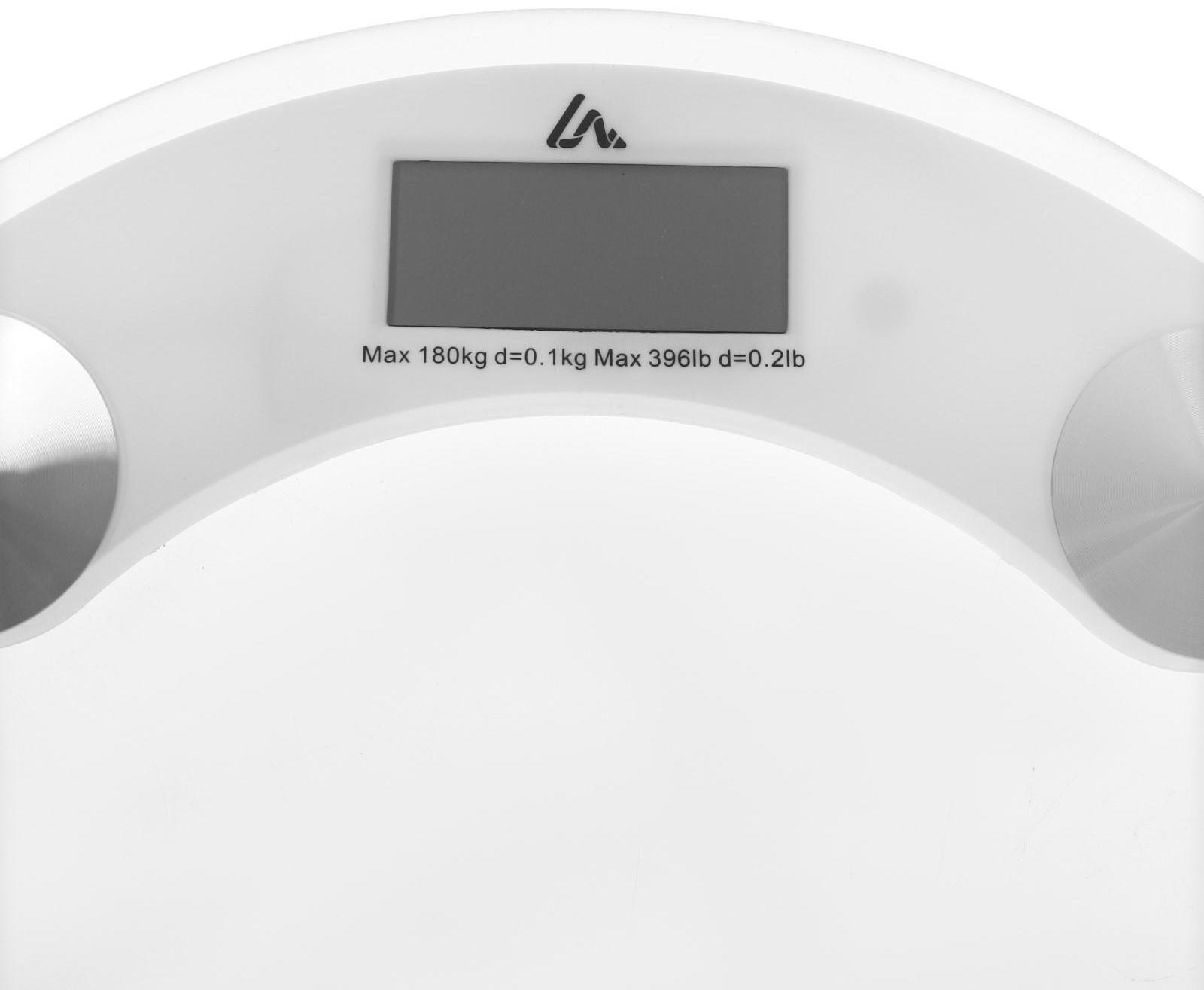 Весы напольные Luazon LVE-001, электронные, до 180 кг, 1хCR2032, стекло, белые