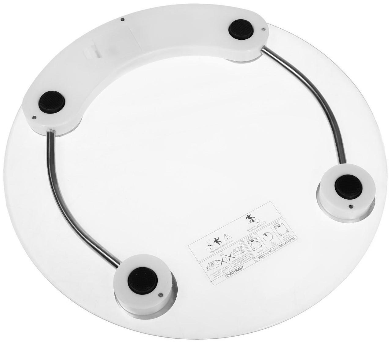 Весы напольные Luazon LVE-001, электронные, до 180 кг, 1хCR2032, стекло, белые