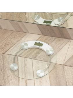 Весы напольные Luazon LVE-001, электронные, до 180 кг, 1хCR2032, стекло, белые