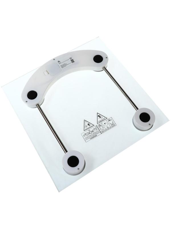 Весы напольные Luazon LVE-003, электронные, до 180 кг, 1хCR2032, стекло, белые