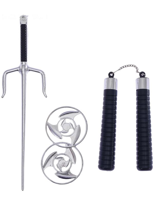 Набор ниндзя «Ямакаси», 4 предмета: кинжал, нунчаки, 2 диска