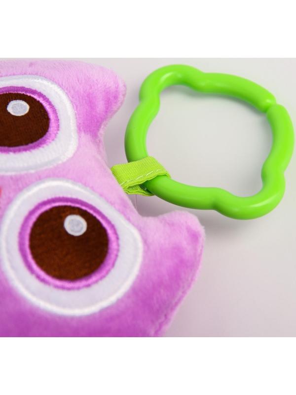 Подвеска - погремушка мягкая «Сова» на кроватку/коляску, цвет МИКС, 38 см.