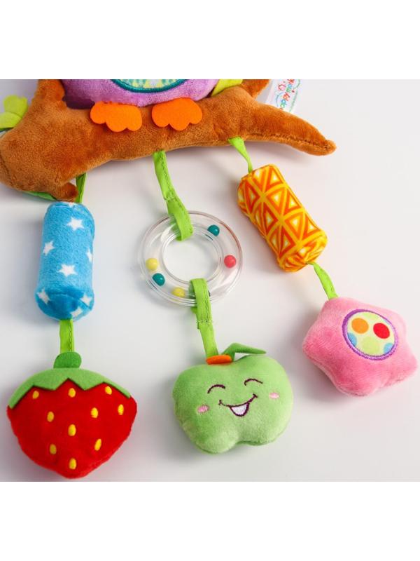 Подвеска - погремушка мягкая «Сова» на кроватку/коляску, цвет МИКС, 38 см.