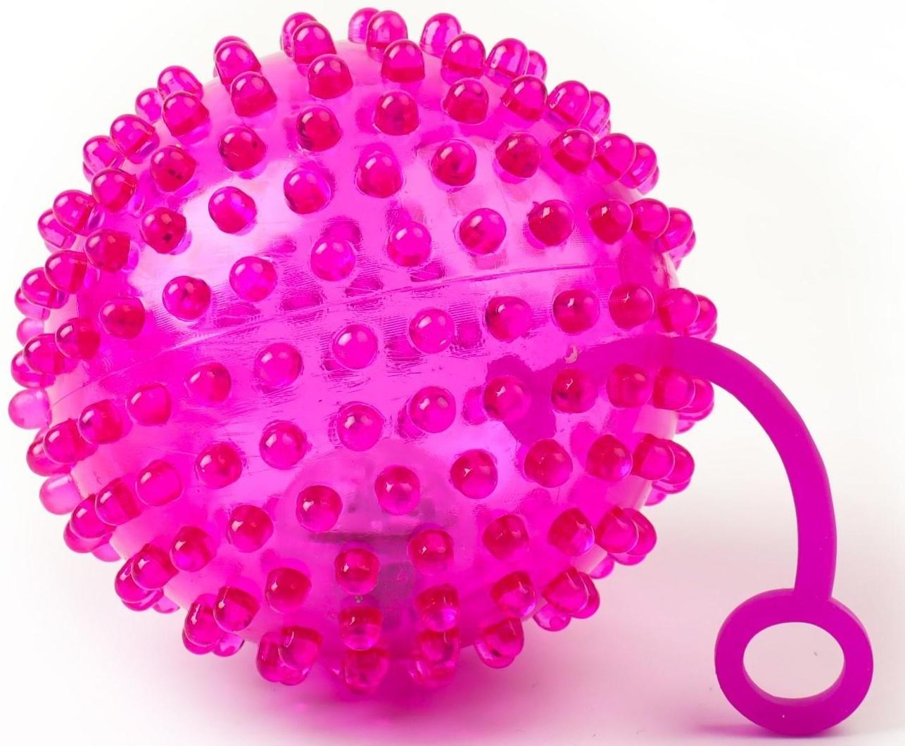 Мяч «Ёжик», световой, на резинке, микс, 1 шт.