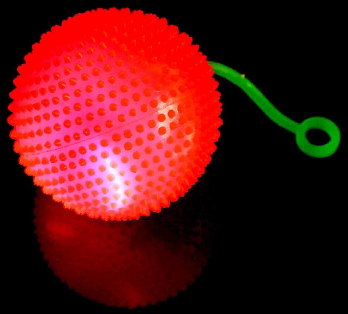 Мяч «Ёжик», световой, на резинке, микс, 1 шт.
