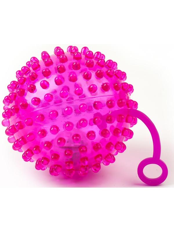 Мяч «Ёжик», световой, на резинке, микс, 1 шт.