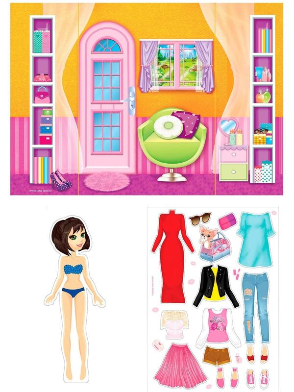 Магнитная игра «Одень куклу: городская модница»