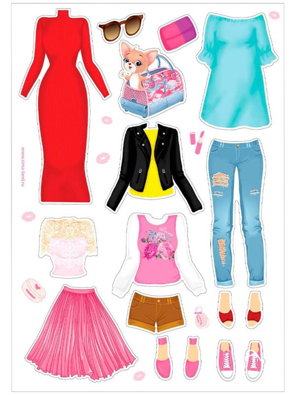 Магнитная игра «Одень куклу: городская модница»