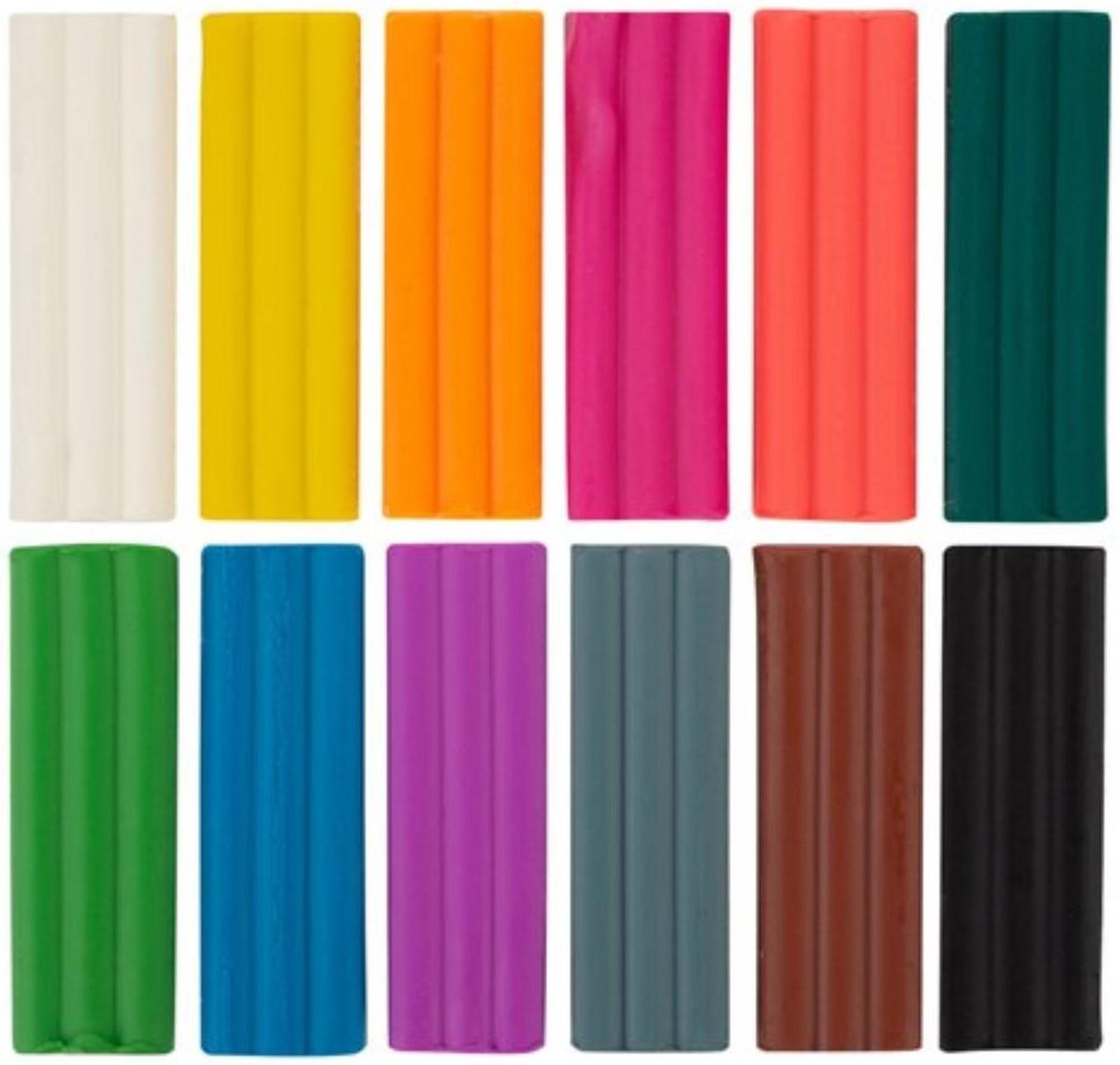 Пластилин мягкий (восковой), 12 цветов, 180 г, 