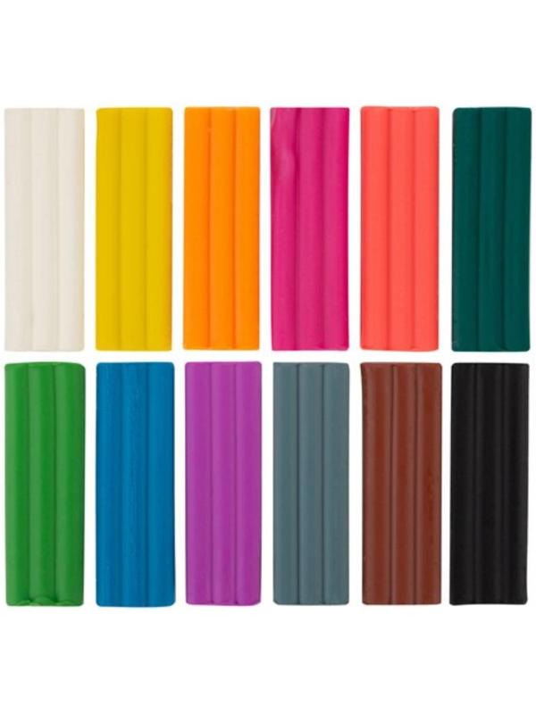 Пластилин мягкий (восковой), 12 цветов, 180 г, 