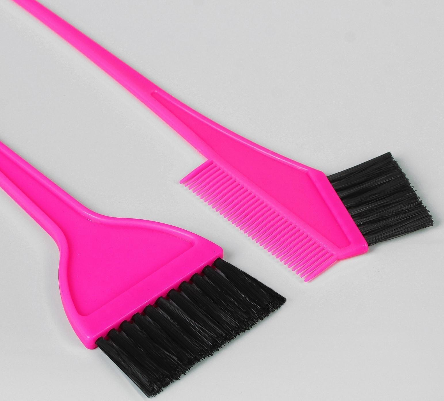 Набор для окрашивания, 3 предмета, цвет чёрный/розовый