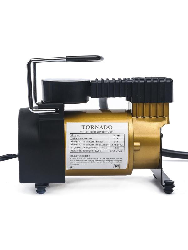 Компрессор автомобильный Торнадо АС-580м, 14 А, 30 л/мин, 12 В, 7 Атм/100 PSI