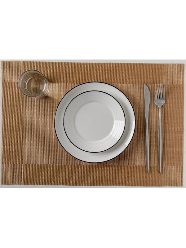 Салфетка сервировочная на стол «Шахматы», 45×30 см, цвет бежевый