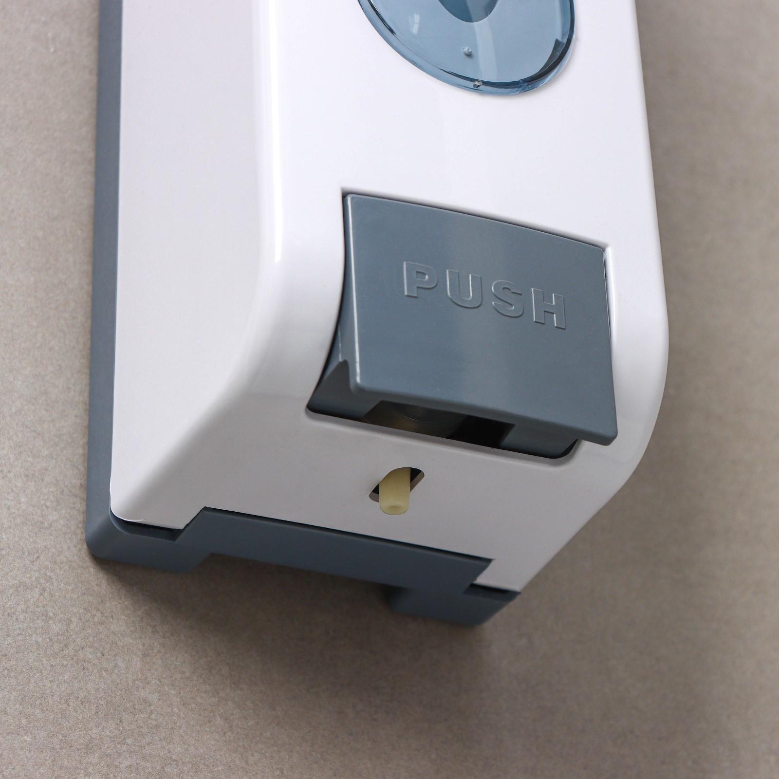 Диспенсер для антисептика или жидкого мыла механический, 350 мл, пластик, цвет белый