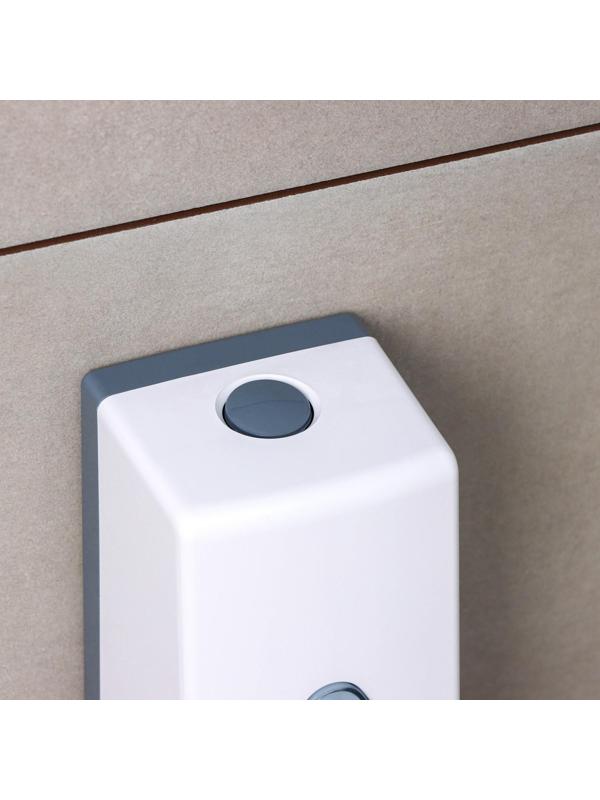 Диспенсер для антисептика или жидкого мыла механический, 350 мл, пластик, цвет белый