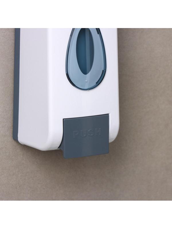 Диспенсер для антисептика или жидкого мыла механический, 350 мл, пластик, цвет белый