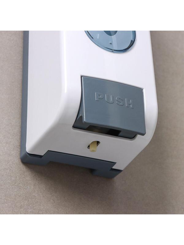 Диспенсер для антисептика или жидкого мыла механический, 350 мл, пластик, цвет белый