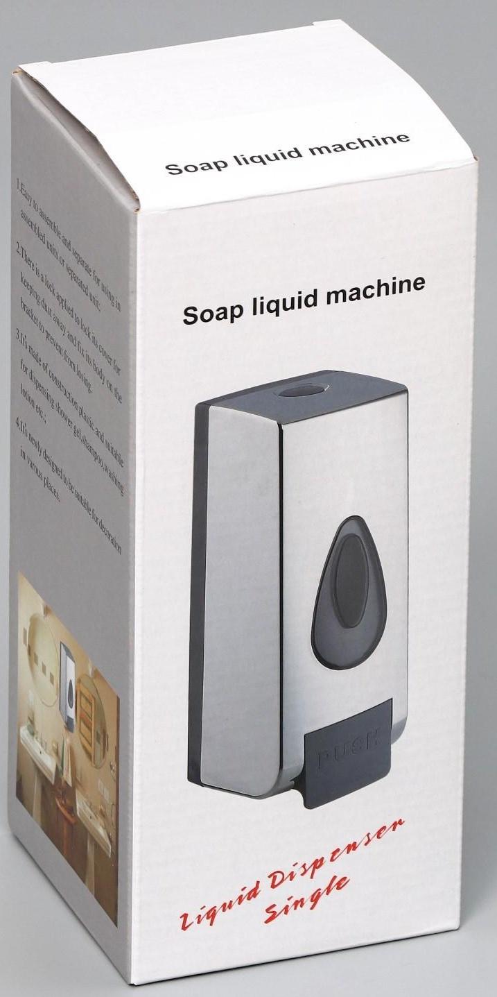 Диспенсер для антисептика или жидкого мыла механический, 600 мл, пластик, цвет белый