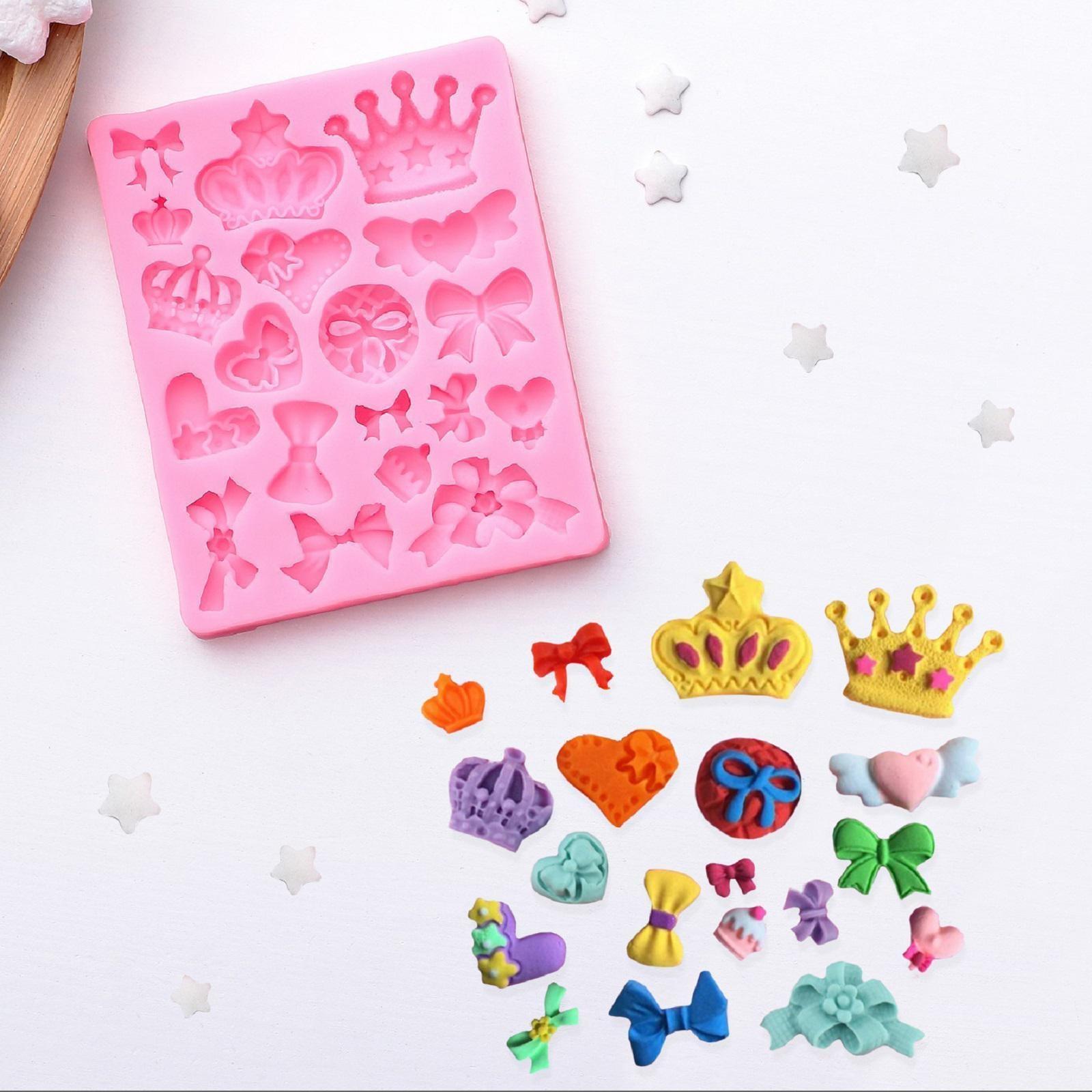 Молд «Банты и короны», 8,7×7×1 см, цвет МИКС