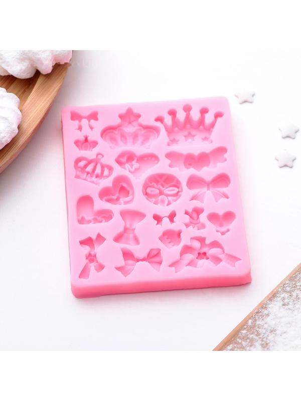 Молд «Банты и короны», 8,7×7×1 см, цвет МИКС