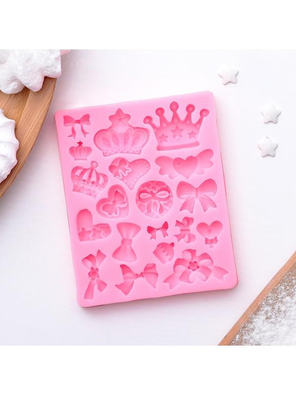 Молд «Банты и короны», 8,7×7×1 см, цвет МИКС