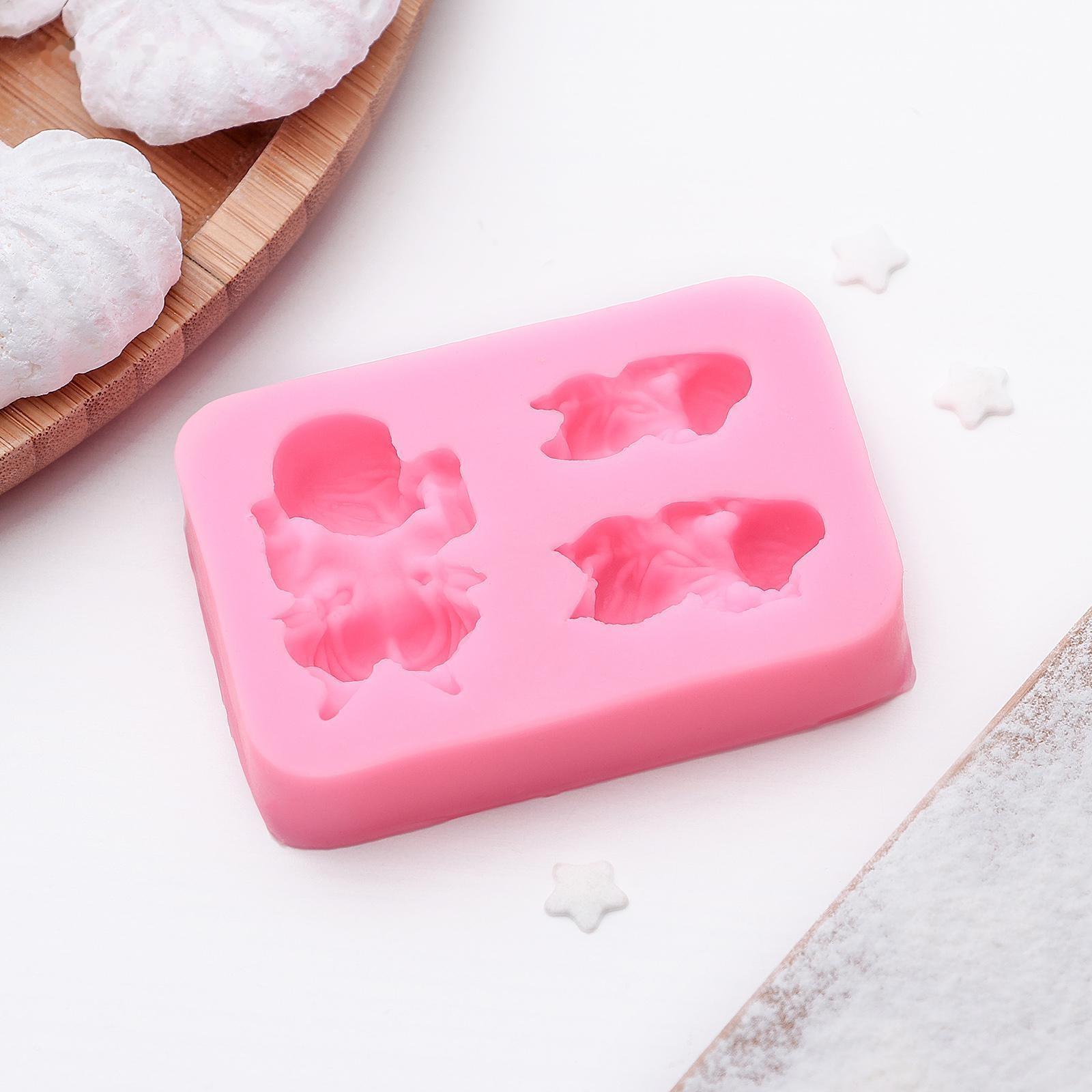 Молд силиконовый «Три малыша», 7,5×5×1,5 см, цвет МИКС