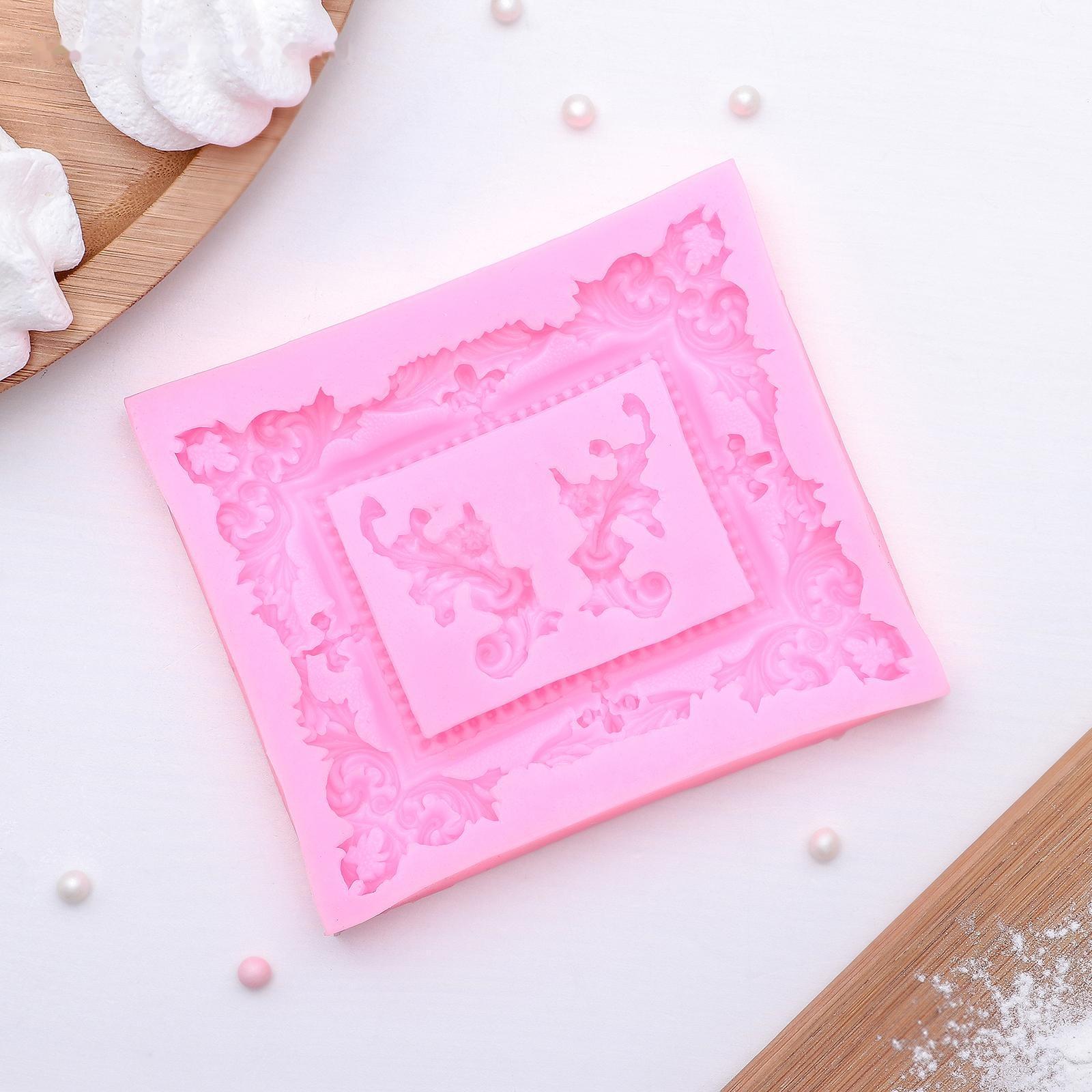 Молд «Рамка, лепнина», 9,5×11,5 см, цвет МИКС