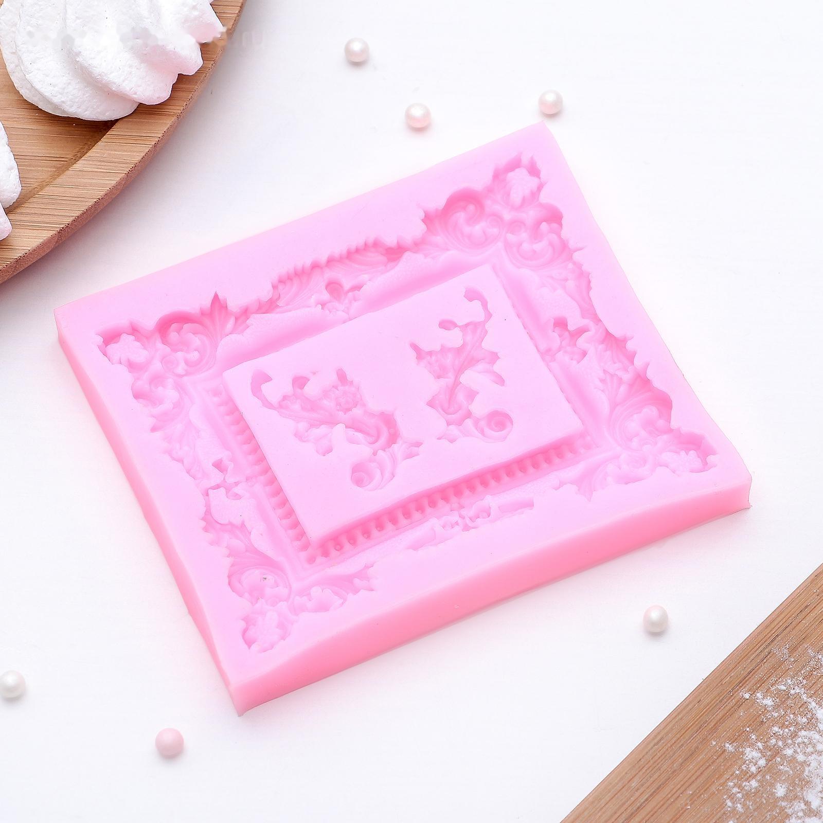 Молд «Рамка, лепнина», 9,5×11,5 см, цвет МИКС