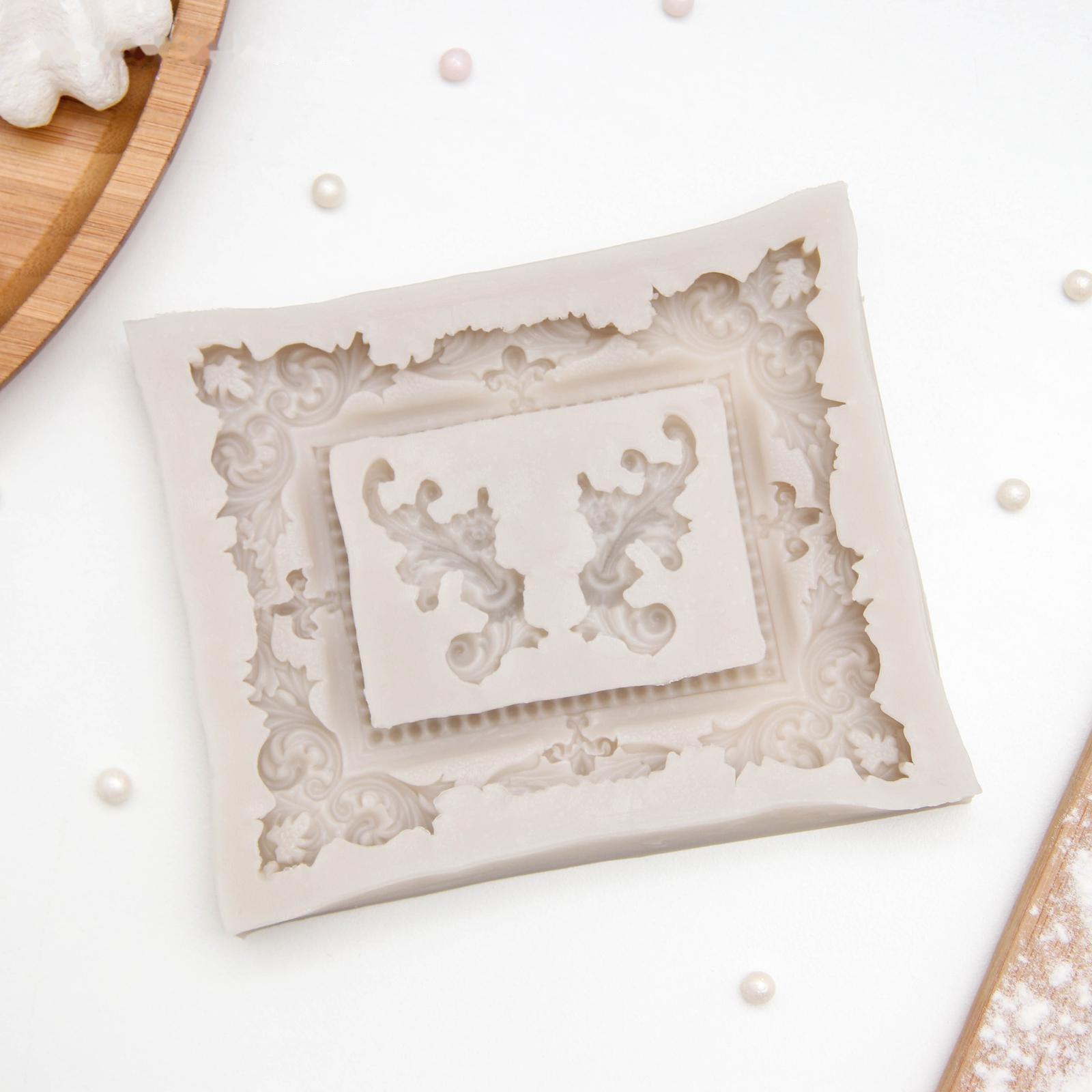 Молд «Рамка, лепнина», 9,5×11,5 см, цвет МИКС