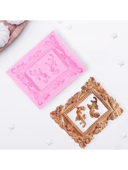 Молд «Рамка, лепнина», 9,5×11,5 см, цвет МИКС